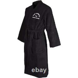 Karl Lagerfeld Address Logo Men's Towelling Bathrobe, Black