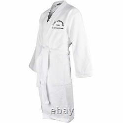 Karl Lagerfeld Address Logo Men's Towelling Bathrobe, White