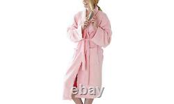 LADIES PRIME Bath Gown Terry Towelling 100% Cotton BLUS PINK Small / Medium