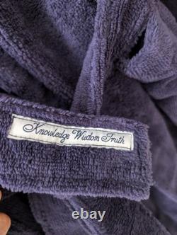 LIMITED EDITION Robert Graham Navy Terry Bath Robe Skull Crest Mens SIZE S/M