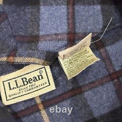 LL Bean Bath Robe Blue Scotch Plaid Flannel Belted Men's Size Medium