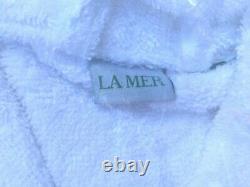 La Mer LUXURY Terry Bathrobe Plush WHITE Robe XL Women men unisex Green logo New