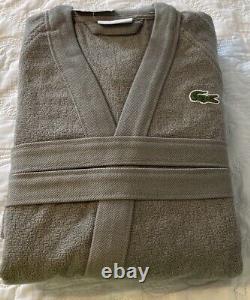 Lacoste-Bath Robe-Gray-One Size-Brand New-100% Cottom