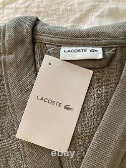 Lacoste-Bath Robe-Gray-One Size-Brand New-100% Cottom