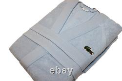 Lacoste Men's Sky Blue Cotton Classic Terry Bathrobe NEW One Size