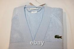 Lacoste Men's Sky Blue Cotton Classic Terry Bathrobe NEW One Size