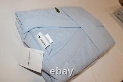 Lacoste Men's Sky Blue Cotton Classic Terry Bathrobe NEW One Size