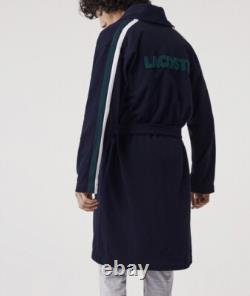 Lacoste Men's Sport-Inspired Textured Badges Cotton Pique Bathrobe Size XLARGE