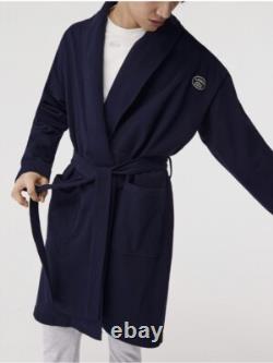 Lacoste Men's Sport-Inspired Textured Badges Cotton Pique Bathrobe Size XLARGE