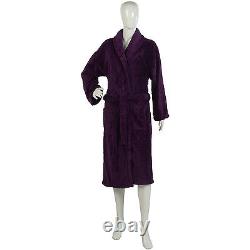 Ladies Women's Solid Coral Fleece Bath Robes Night Wear House Coat