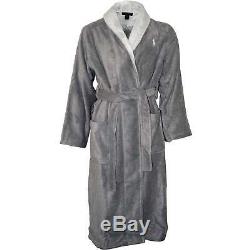 Lightweight Terry Jacquard Shawl Collar Men's Bathrobe, Andover Heather