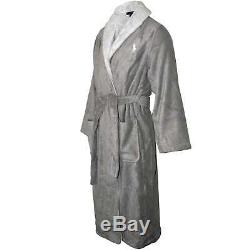 Lightweight Terry Jacquard Shawl Collar Men's Bathrobe, Andover Heather