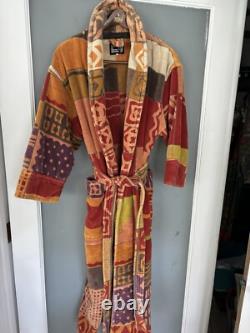 Lloyd England Sz S Bathrobe Vintage Thick Cotton Shawl Robe