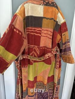 Lloyd England Sz S Bathrobe Vintage Thick Cotton Shawl Robe