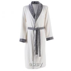 Lord Cotton Bath Robe By Hugo Boss, Shawl Collar, In Onyx, Ice Color