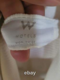 Luxurious W Hotel brand Bathrobe White One Size Fits Most Personalized for Tom
