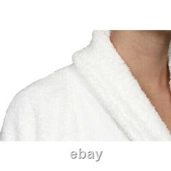 Luxury Cotton Terry Toweling Bath Robe Men Women Soft Cozy Shawl Neck Bathrobe