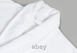 Luxury Cotton Terry Toweling Bath Robe Men Women Soft Cozy Shawl Neck Bathrobe
