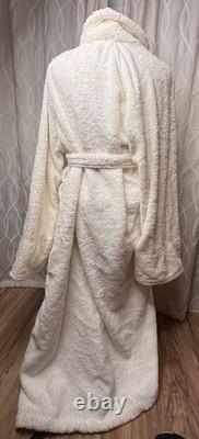 Luxury FRETTE 100% Cotton Turkish Terry Shawl Collar Unisex Bathrobe S/M Resort