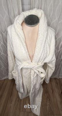 Luxury FRETTE 100% Cotton Turkish Terry Shawl Collar Unisex Bathrobe S/M Resort