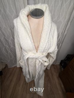 Luxury FRETTE 100% Cotton Turkish Terry Shawl Collar Unisex Bathrobe S/M Resort