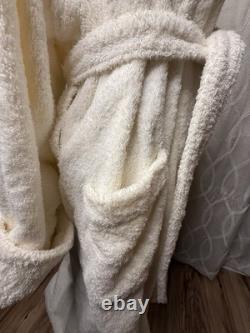 Luxury FRETTE 100% Cotton Turkish Terry Shawl Collar Unisex Bathrobe S/M Resort
