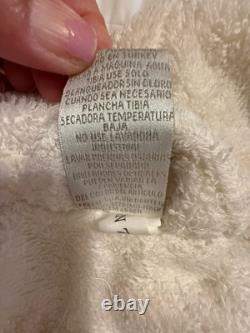 Luxury FRETTE 100% Cotton Turkish Terry Shawl Collar Unisex Bathrobe S/M Resort