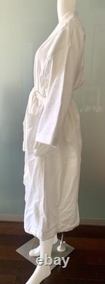 Luxury FRETTE White 100% Cotton Turkish Terry Kimono Style Unisex Bathrobe L