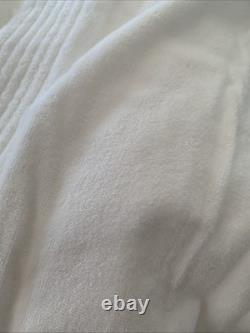 Luxury FRETTE White 100% Cotton Turkish Terry Kimono Style Unisex Bathrobe L