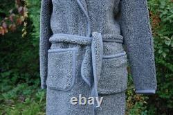 Luxury Woolen Men BATH ROBE Dressing SPA Gown 100% Merino Wool