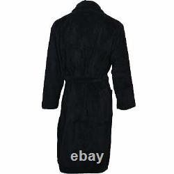 Lyle & Scott Men's Towelling Bathrobe, Black