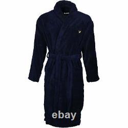 Lyle & Scott Towelling Bathrobe, Navy