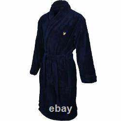 Lyle & Scott Towelling Bathrobe, Navy