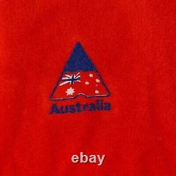 MEN S VINTAGE 70s ARNEL RED BLUE BATH ROBE AUSSIE MADE Velvet SIZE 16 OR LARGE