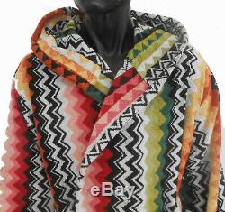 MISSONIHOME BATH ROBE HOODED NILES 156 MASTER MODERNO COLLECTION Sze LARGE