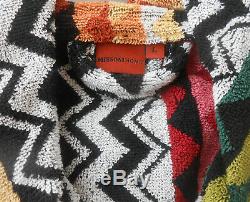 MISSONIHOME BATH ROBE HOODED NILES 156 MASTER MODERNO COLLECTION Sze LARGE