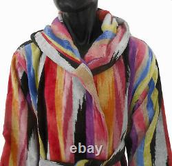 MISSONIHOME HOODED BATH ROBE VELOUR MASTER MODERNO COLLECTION HOMER 156 Sz L