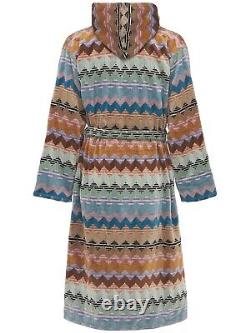 MISSONI Alfred $480 Multicolor Cotton Long Unisex Bathrobe New And Authentic