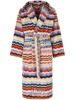 MISSONI Bonnie $540 Multicolor Cotton Long Unisex Bathrobe New And Authentic
