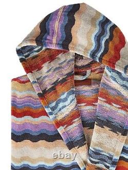 MISSONI Bonnie $540 Multicolor Cotton Long Unisex Bathrobe New And Authentic