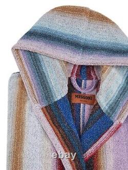 MISSONI Clancy $580 Multicolor Cotton Long Unisex Bathrobe New And Authentic