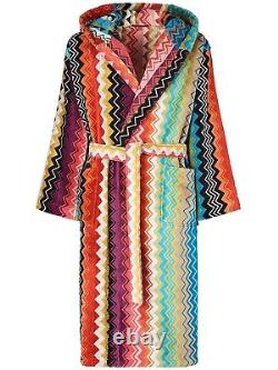 MISSONI Giacomo $490 Multicolor Cotton Long Unisex Bathrobe New And Authentic