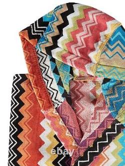 MISSONI Giacomo $490 Multicolor Cotton Long Unisex Bathrobe New And Authentic