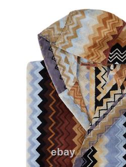 MISSONI Giacomo $490 Multicolor Cotton Long Unisex Bathrobe New And Authentic