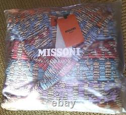 MISSONI HOME'Blake' Unisex Designer Chevron Hooded Plush Bathrobe L $540 NWT