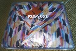 MISSONI HOME'Brody' Unisex Designer Chevron Hooded Plush Bathrobe M $540 NWT