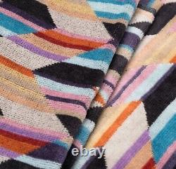 MISSONI HOME'Brody' Unisex Designer Chevron Hooded Plush Bathrobe M $540 NWT