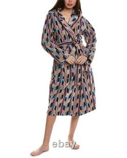 MISSONI HOME'Brody' Unisex Designer Chevron Hooded Plush Bathrobe M $540 NWT