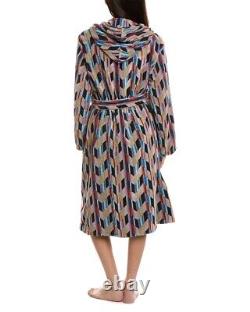 MISSONI HOME'Brody' Unisex Designer Chevron Hooded Plush Bathrobe M $540 NWT