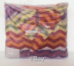 MISSONI HOME HOODED BATH ROBE PETE 156 LARGE branded pack 100% COTTON VELOUR